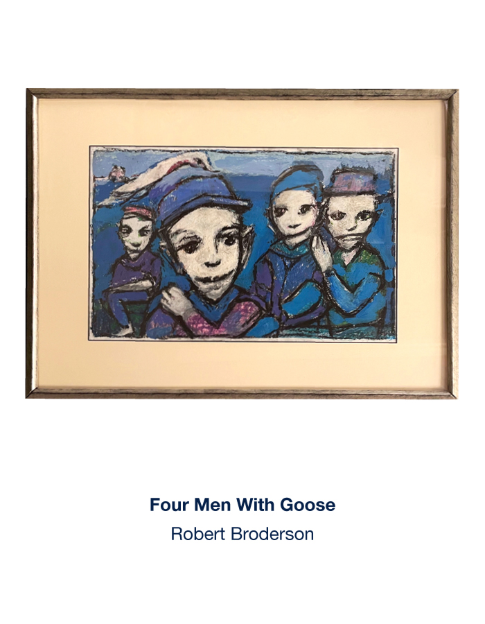 Four Men with Goose