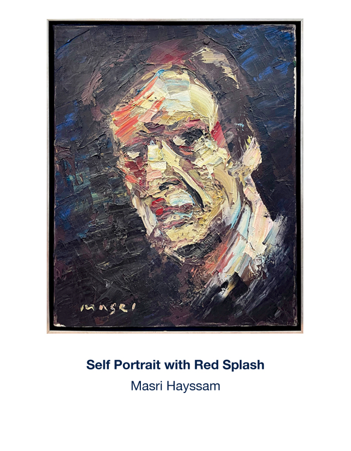 Self Portrait with Red Splash