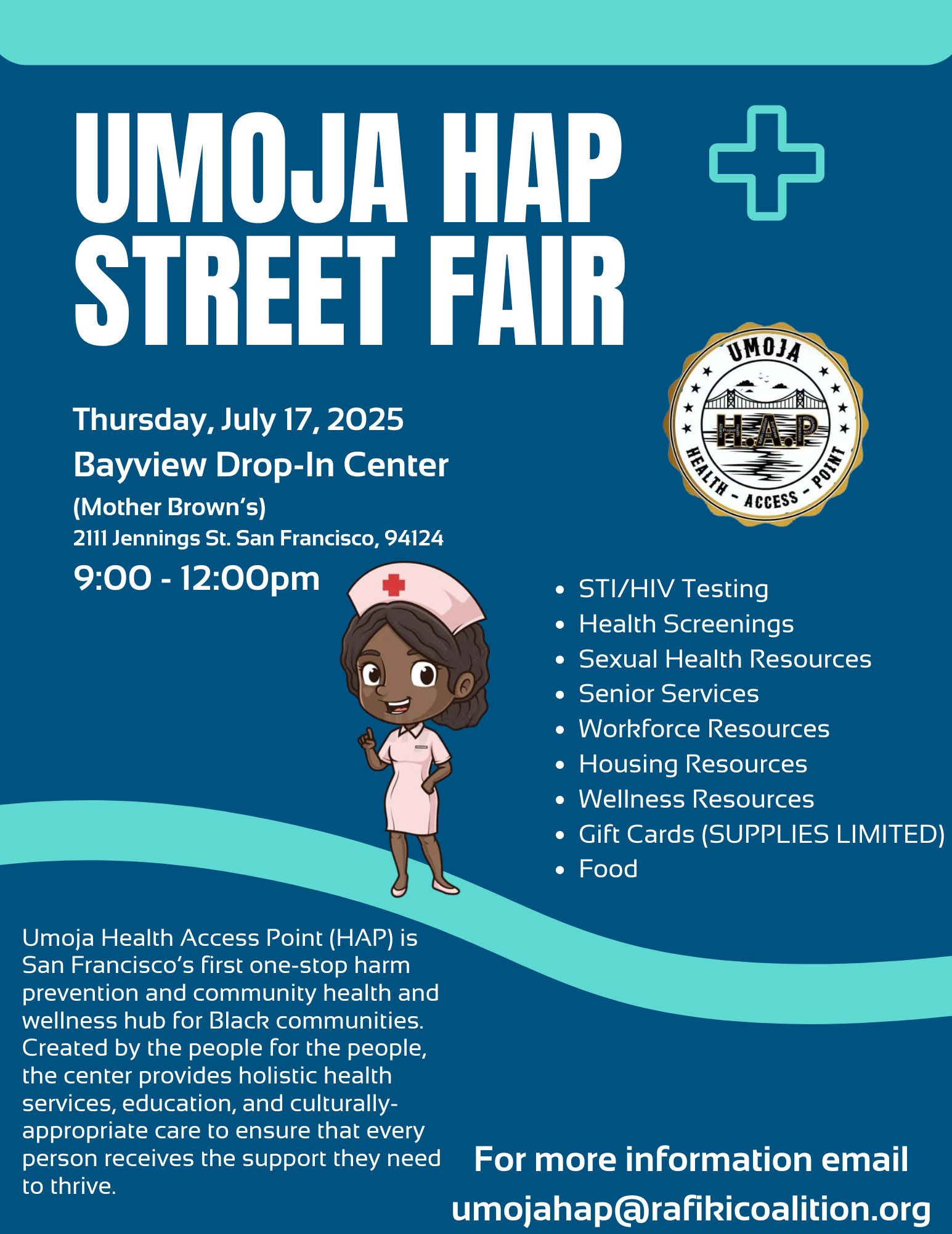 Bayview Drop-in Street Fair Flyer